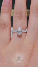 Load and play video in Gallery viewer, Lucce Lucia Halo Pavé Pear Diamond
