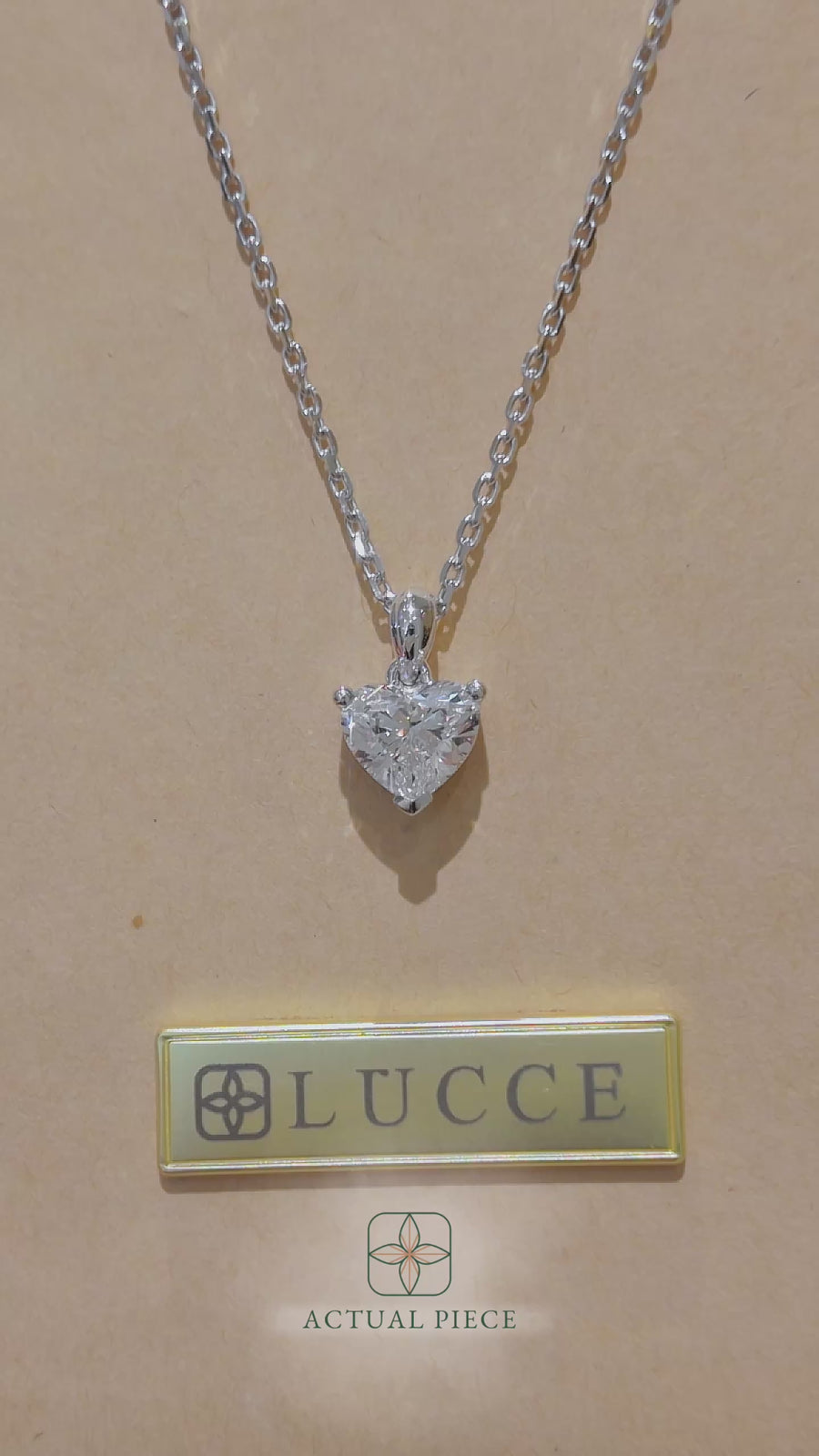 Load and play video in Gallery viewer, LUCCE KAELA™ Necklace Heart Diamond
