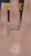 Load and play video in Gallery viewer, Lucce Christine Band 0.23CTW SUPERNOVA Moissanite 14K White Gold
