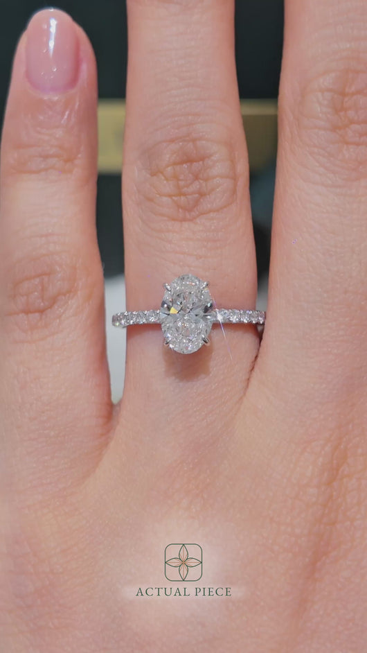 Lucce Madelyne Pave Oval diamond with Halo adn 4-prongs in White Gold
Manila, Philippines