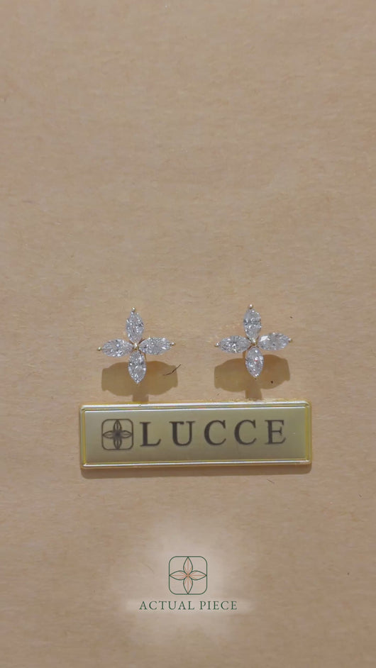 LUCCE CONSTANCE™ Ole Earrings 0.96ctw Lab Diamond 18K Yellow Gold