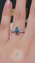 Load and play video in Gallery viewer, Lucce Constance Viello Low Setting Blue Pear Cut Diamond with Marquise accents and intertwining vines in White Gold
Manila, Philippines


