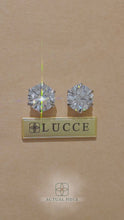 Load and play video in Gallery viewer, Lucce Azalea Round Earrings 6.11CTW Lab Diamond IGI Platinum
