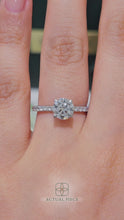 Load and play video in Gallery viewer, Lucce Lucia Pavé 4-Prong Round Diamond
