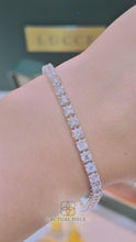 Load and play video in Gallery viewer, LUCCE KAELA™ Tennis Bracelet 8.00ctw Lab Diamond 14K White Gold
