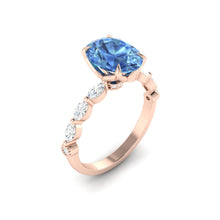 Load image into Gallery viewer, Paula Oval Ocean Blue Diamond
