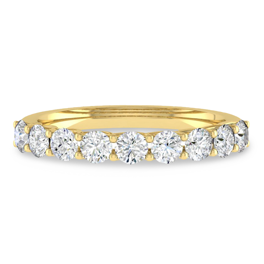 Lucce Rivera Ida 9-Stone 0.54ctw Natural Diamond 18K Yellow Gold