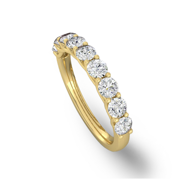 Lucce Rivera Ida 9-Stone 0.54ctw Natural Diamond 18K Yellow Gold