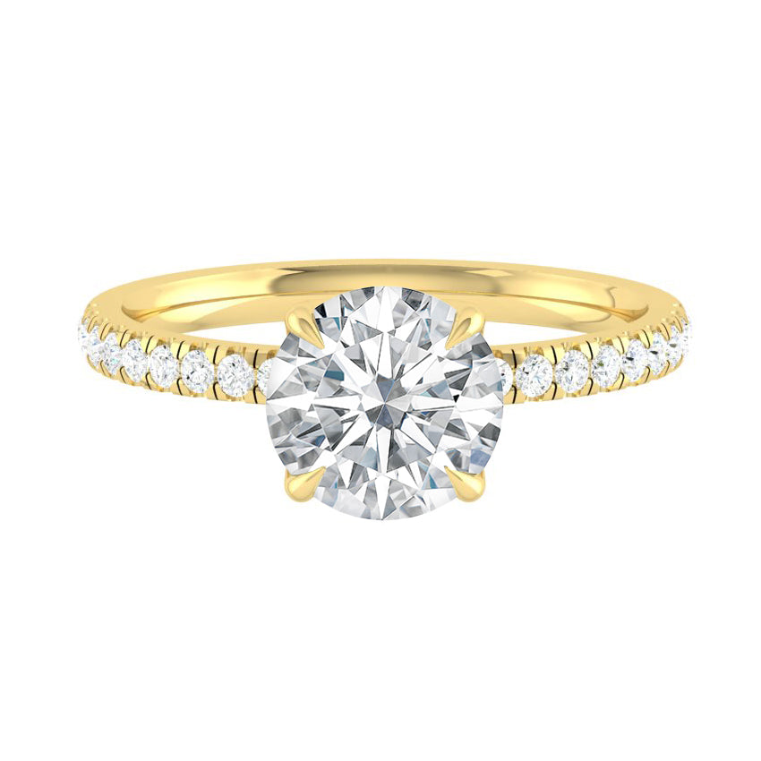 Lucia Pavé Lab Diamond 0.76ct D VVS2 Id IGI 14K Yellow Gold