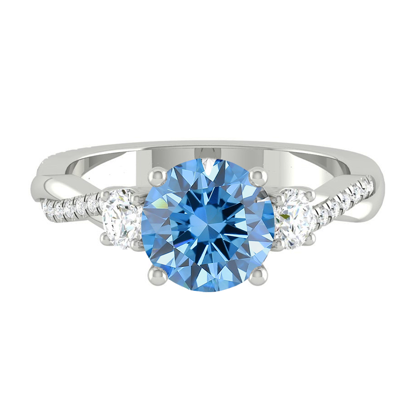 Fiore Trio Round Ocean Blue Diamond