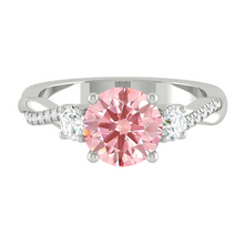 Load image into Gallery viewer, Fiore Trio Round Rosé Pink Diamond Platinum
