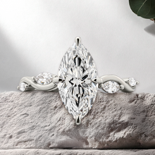 Load image into Gallery viewer, Lucce Constance Viello Marquise Lab Diamond 2.01CT F VS1 Ex IGI 14K White Gold
