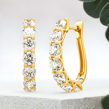 Load image into Gallery viewer, Rivera Hoops Earrings 1.54CTW Lab Diamond 14K Yellow Gold
