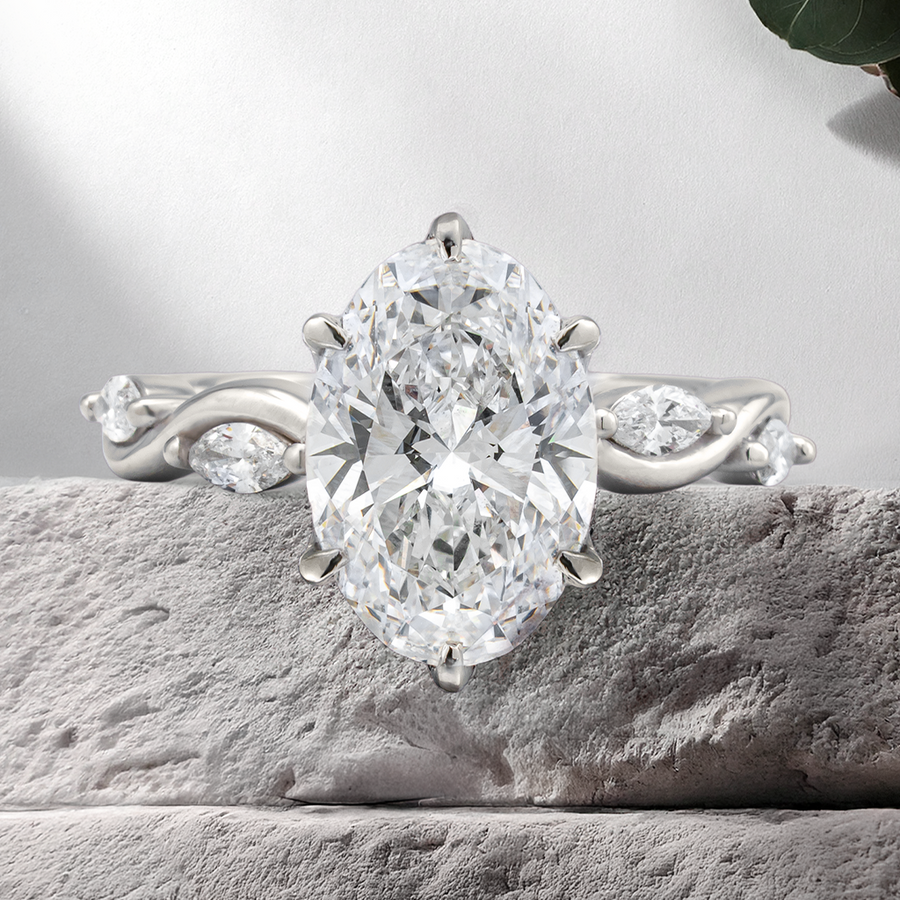 Load image into Gallery viewer, LUCCE CONSTANCE™ Petal Oval 6-Prong Diamond
