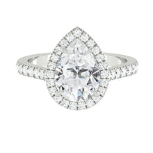 Load image into Gallery viewer, Montevalle Pavé Pear Lab Diamond 0.76ct D VS1 Ex IGI 14K White Gold
