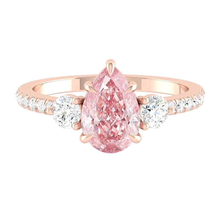 Siena Pavé Pear Rosé Pink Diamond