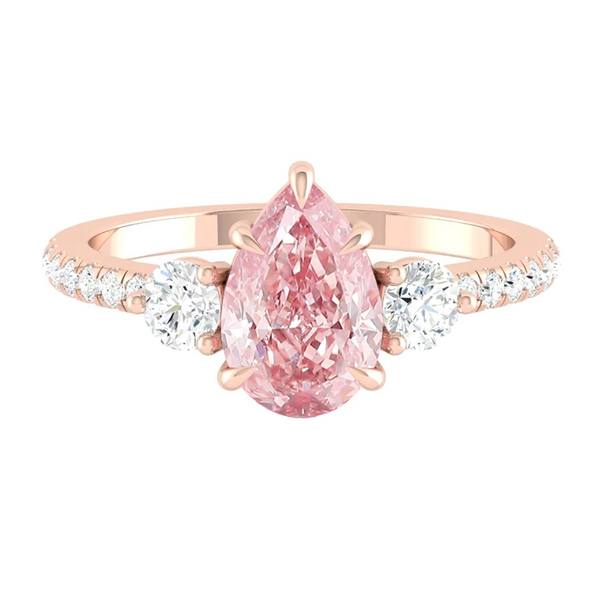 Lucce Siena Pavé Pear Rosé Pink Diamond