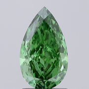 1.30ct PEAR Diamond GREEN VVS2 VG - IGI 826676599