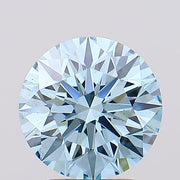 3.03ct ROUND Diamond BLUE VS2 EX - IGI 685576093