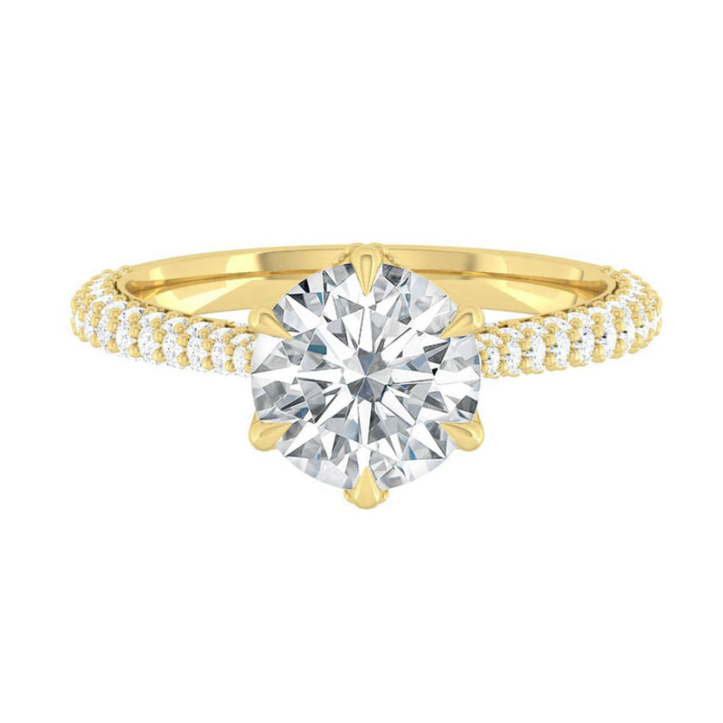 Maria Lab Diamond 1.07ct E VVS2 Id IGI 14K Yellow Gold