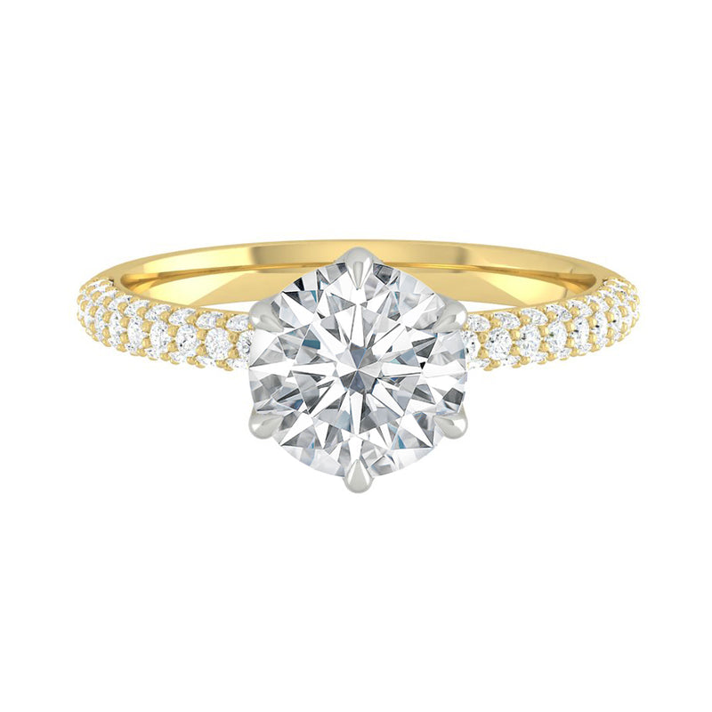 Lucia Luxe Pavé Round Moissanite