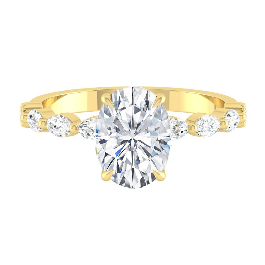 Paula Oval Lab Diamond 1.01ct D VVS2 Ex IGI 18K Yellow Gold