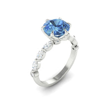 Load image into Gallery viewer, Paula Ocean Lab Diamond 1.25ct Fancy Vivid Blue VS1 Id IGI Platinum
