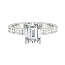 Load image into Gallery viewer, Kaela Pavé Emerald Moissanite
