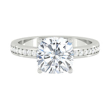 Load image into Gallery viewer, Kaela Pavé Cushion Moissanite
