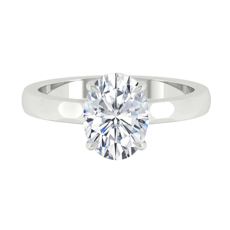 Kaela Oval Lab Diamond 0.75ct D VVS2 Ex IGI 14K White Gold