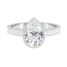 Load image into Gallery viewer, Carla Channel Pear Moissanite
