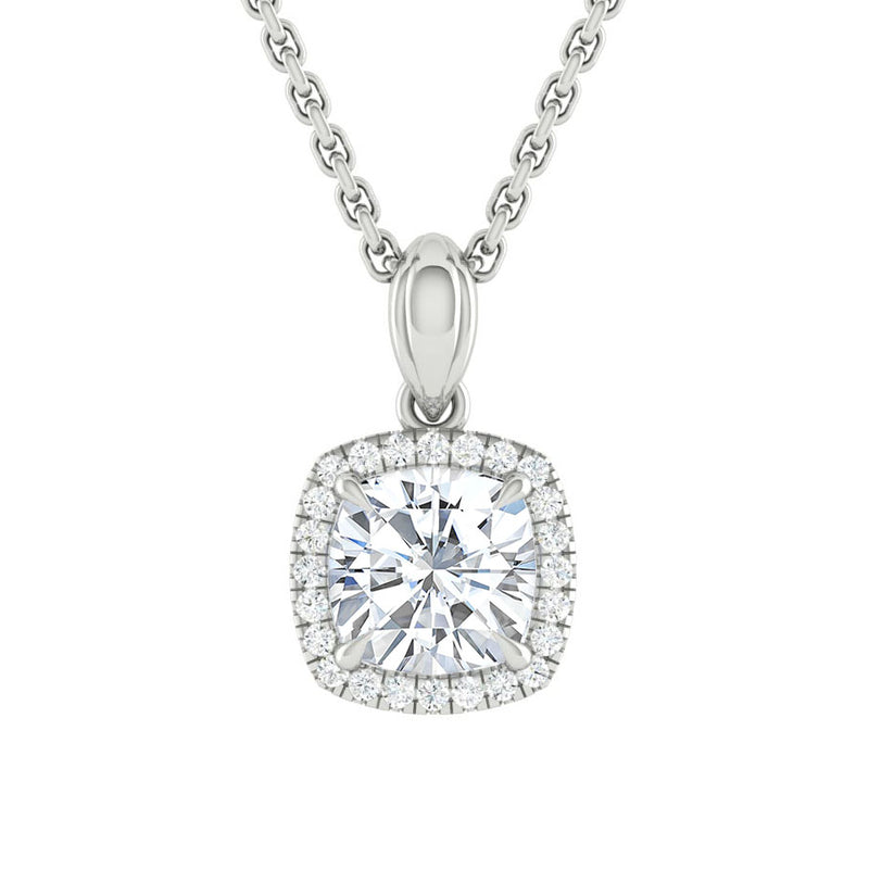 Montevalle Cushion Necklace Lab Diamond *new*