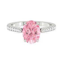 Load image into Gallery viewer, Azalea Pavé Oval Rosé Lab Diamond
