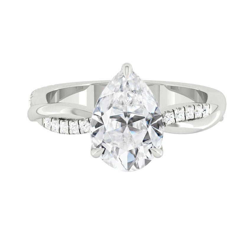 Fiore Pear Moissanite