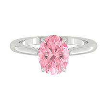 Load image into Gallery viewer, Azalea Oval Rosé Lab Diamond 3.02ct Fancy Vivid Pink VS1 Platinum
