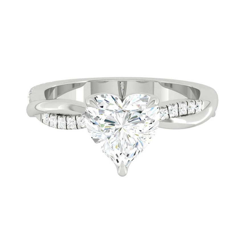 Fiore Heart Moissanite