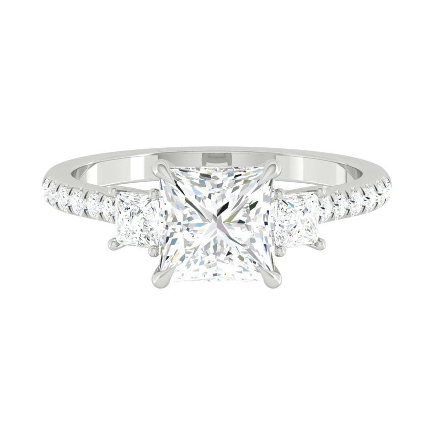 Sophia Pavé Princess Moissanite