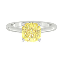 Load image into Gallery viewer, Azalea Cushion Sunburst Yellow Diamond
