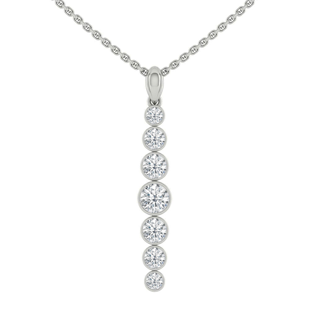 Carla Tapered Necklace Lab Diamond 2.19CTW DEF VVS Platinum