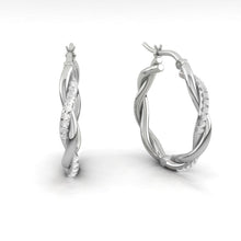 Load image into Gallery viewer, Fiore Hoops Earrings Lab Diamond *new*
