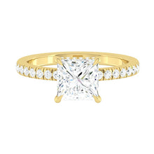 Load image into Gallery viewer, Madelyne Pave Princess Moissanite
