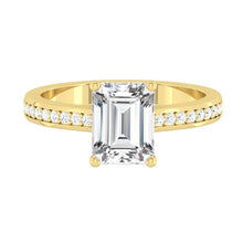 Load image into Gallery viewer, Kaela Pavé Emerald Moissanite
