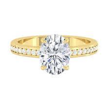 Load image into Gallery viewer, Kaela Pavé Oval Moissanite
