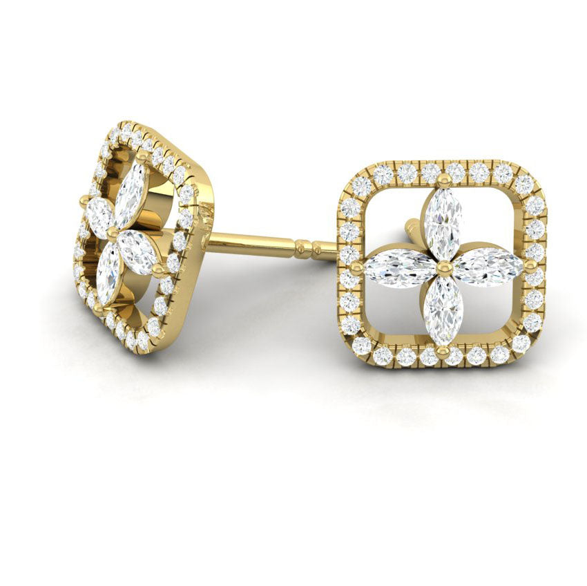 The Emblem Earrings Lab Diamond 18K Yellow Gold