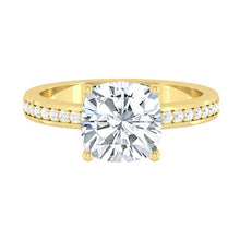 Load image into Gallery viewer, Kaela Pavé Cushion Moissanite
