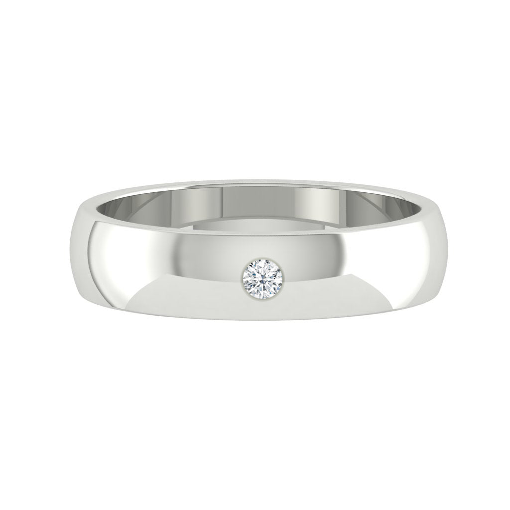 Amore Mi - Comfort Fit Wedding Ring with Diamond – Lucce