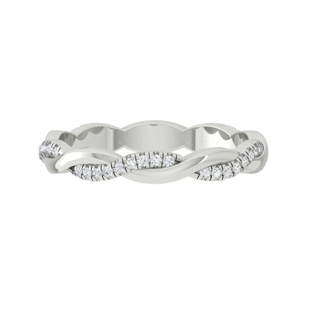 Vina - Nature Inspired Eternity Pavé Wedding Ring – Lucce