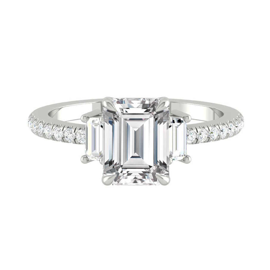 Where to buy Emerald Engagement ring wedding rings gold jewelry trilogy three stone moissanite lab diamond manila philippines