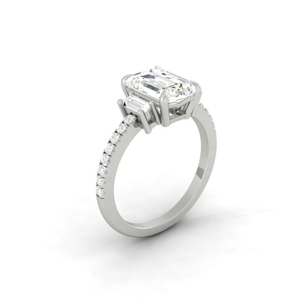 Where to buy Emerald Engagement ring wedding rings gold jewelry trilogy three stone moissanite lab diamond manila philippines