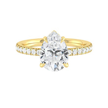 Load image into Gallery viewer, pear cut engagement ring hidden halo philippines moissanite lab diamond
